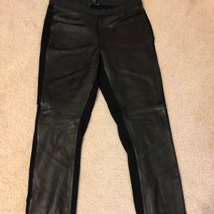 Eileen Fisher XS Leather Front Leggings